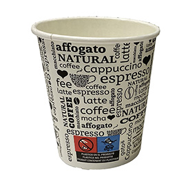 Bicchieri in carta - 240 ml - nero/bianco - leone - conf. 1000 pezzi