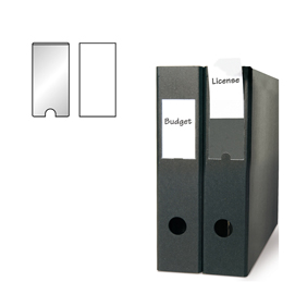 Busta 6 portaetichette ppl adesive trasparenti 46x75mm 10330 3l