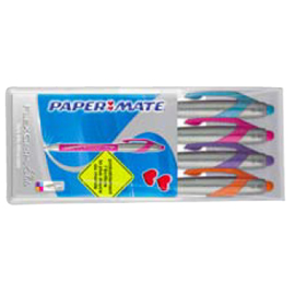 Busta 4 colori fun penna sfera scatto flexgrip elite