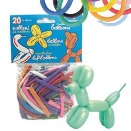 Blister 20 palloncini da modellare assortiti pb183 pegaso