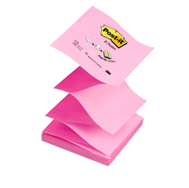 Blocco post-it®super sticky z-notes 76x76mm 100fg r330-nap rosa fluo