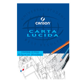 Blocco carta lucida manuale 297x420mm 10fg 80gr canson
