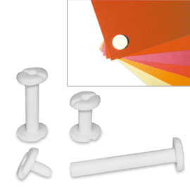 Busta 20 viti sepolte 40mm in plastica bianca