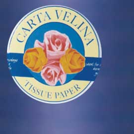Busta 26fogli 50x70cm carta velina gr31 blu sadoch
