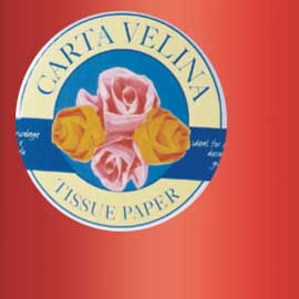 Busta 26fogli 50x70cm carta velina gr31 rosso sadoch