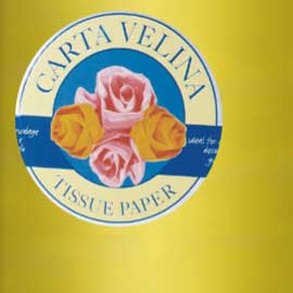 Busta 26fogli 50x70cm carta velina gr31 giallo sadoch