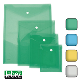 Busta con bottone a5-vert. 18x25cm colori assortiti lebez