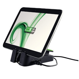 Base di appoggio e caricatore universale nero x tablet leitz complete