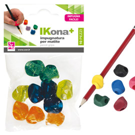 Busta 10 impugnature per matite colori assortiti cwr