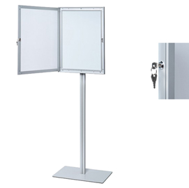 Bacheca interni magnetica con stand 4xa4 anta battente jansen