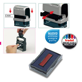 Blister da 3 tamponi 6/4750-2 rosso-blu trodat