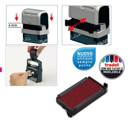 Blister da 3 tamponi 6/4911 rosso trodat