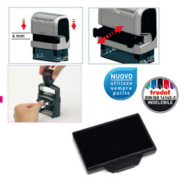 Blister da 3 tamponi 6/56 nero trodat