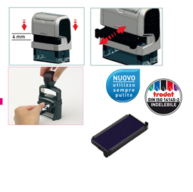 Blister da 3 tamponi 6/4915 blu trodat