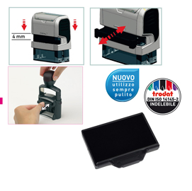 Blister da 3 tamponi 6/58 nero trodat
