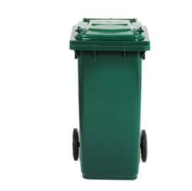Bidone carrellato 120lt bianco per raccolta differenziata