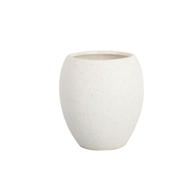 Bicchiere porta spazzolini linea stone - bianco - king collection