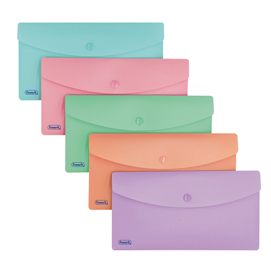 Buste con bottone pstel - ppl - a4 - colori assortiti - favorit