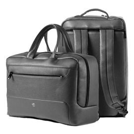 Borsa zainabile bi-bag gate trended - 42 x 28 x 14 cm - ecopelle - nero - intempo
