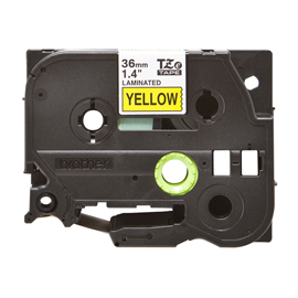 Brother nastro laminato da 36mm nero/giallo (8m) adatto a etichettatura di cavi