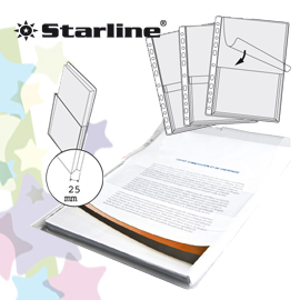 Busta forata pvc con soffietto e patella 21x30cm starline