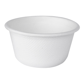 Coppetta porta salse monouso in canna da zucchero - 60 ml - bianco - signor bio - conf. 100 pezzi