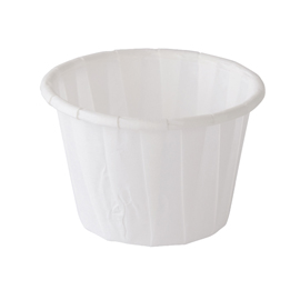 Coppetta porta salse monouso in carta - 30 ml - bianco - signor bio - conf. 250 pezzi