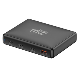 Caricatore usb -  140w -  3 usb-c + 1 usb-a - nero -mkc melchioni