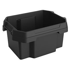 Contenitore multiuso faber box - plastica - nero - 38,5 x 29 x 19,5 cm -  15 litri - terry