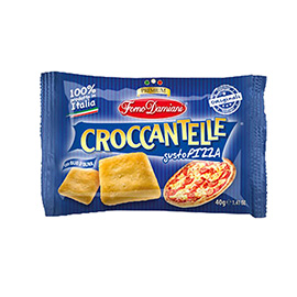 Croccantelle - in sacchetto - 35 gr - gusto pizza - forno damiani - conf. 50 pezzi