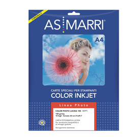 Carta inkjet plotter 610mmx30mt 190gr color photo lucida as marri