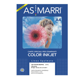 Carta inkjet a4 125gr 50fg color graphic effetto photo 8096 as marri