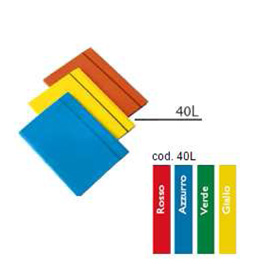 Cartellina c/elastico 17x25cm verde 40l