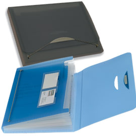 Cartellina 12 tasche blu 23x33cm swing fellowes