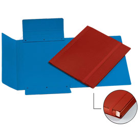 Cartellina 3 lembi c/elastico fibrone 27x37cm blu 75 cdg