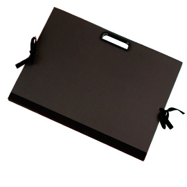 Cartella portadisegni c/maniglia 70x50cm nero brefiocart