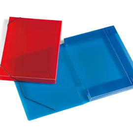 Cartella ppl c/elastico trasparente assortiti 355x265mm dorso 30