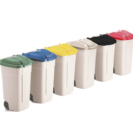 Coperchio beige x bidone 100lt curver-rubbermaind