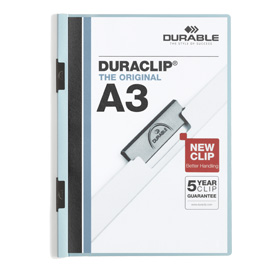 Cartellina con molla a3 duraclip blu 2218-06 durable