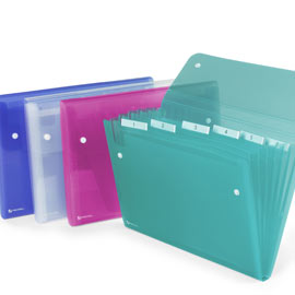Cartella a 13 tasche 22x30cm trasparente ice rexel