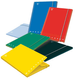 Cartella 3 lembi c/elastico a4 - d 1.2 monocromo colori assortiti
