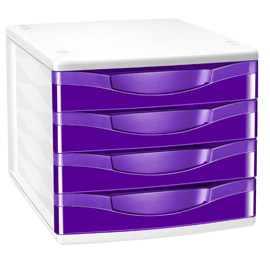 Cassettiera a 4 cassetti viola cepboxgloss 894 g