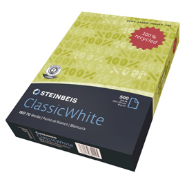Carta steinbeis classic white a3 80gr 500fg 100 riciclata
