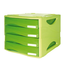 Cassettiera 4 cass. Smile arc verde arda