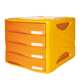 Cassettiera 4 cass. Smile arc arancio arda