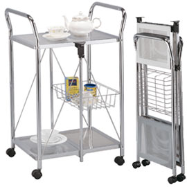 Carrello pieghevole multiuso ta019c in acciaio cromato