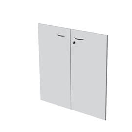 Coppia ante in melamin. X mob.basso grigio - easy