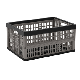 Cassetta pieghevole in plastica grigia 475x345mm h 235mm cep