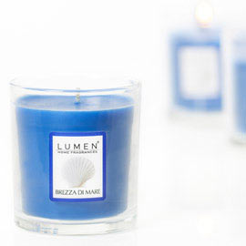 Candela in bicchiere brezza di mare