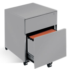 Cassettiera metallo 1cass.+1classif. 41x58x55,3cm antracite
